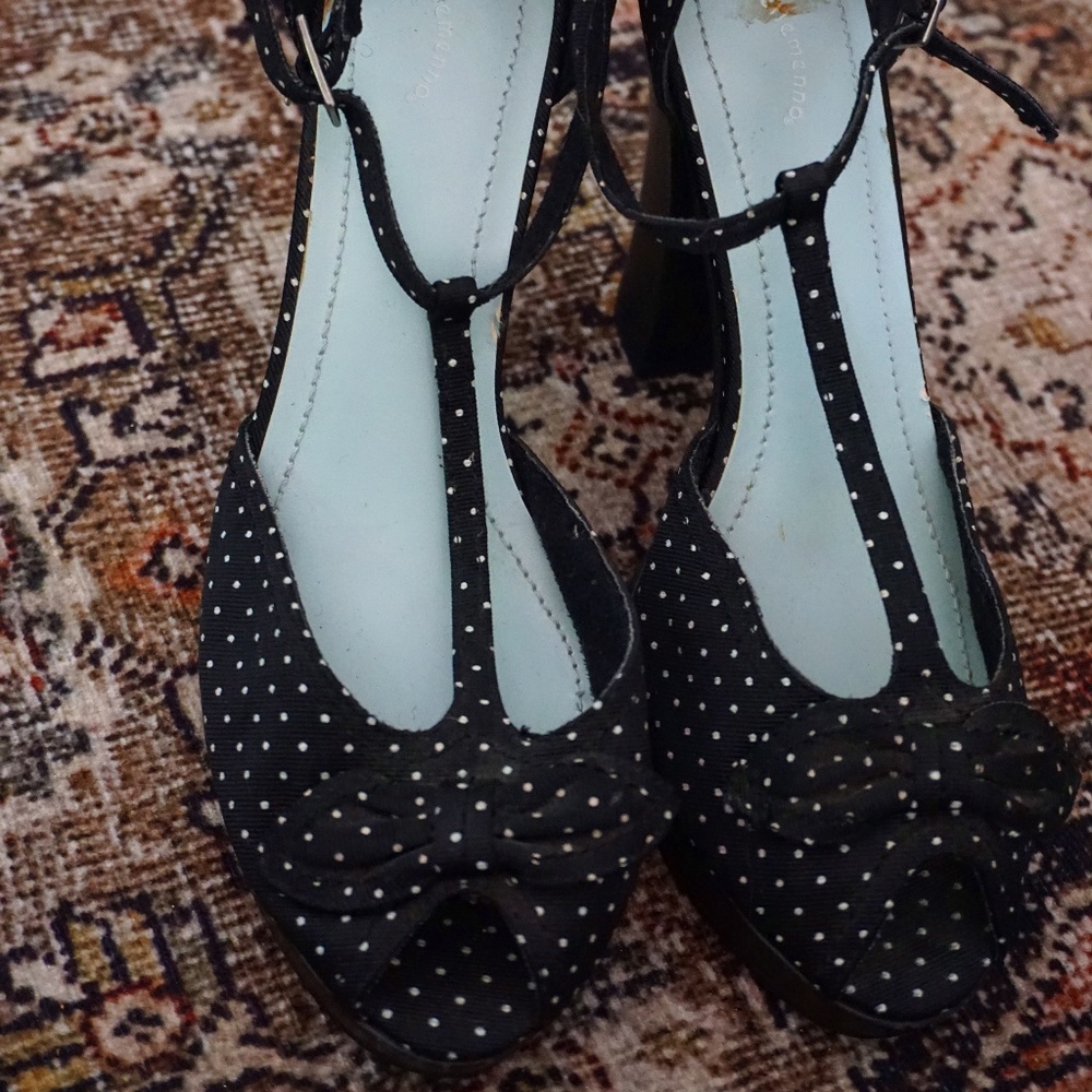 Retro pinup Polka dot vintage Elemenno heel 7